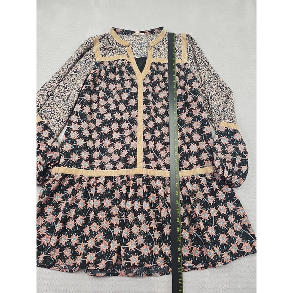 Entro Black and Pink Floral Midi Dress - Picture 3 of 7